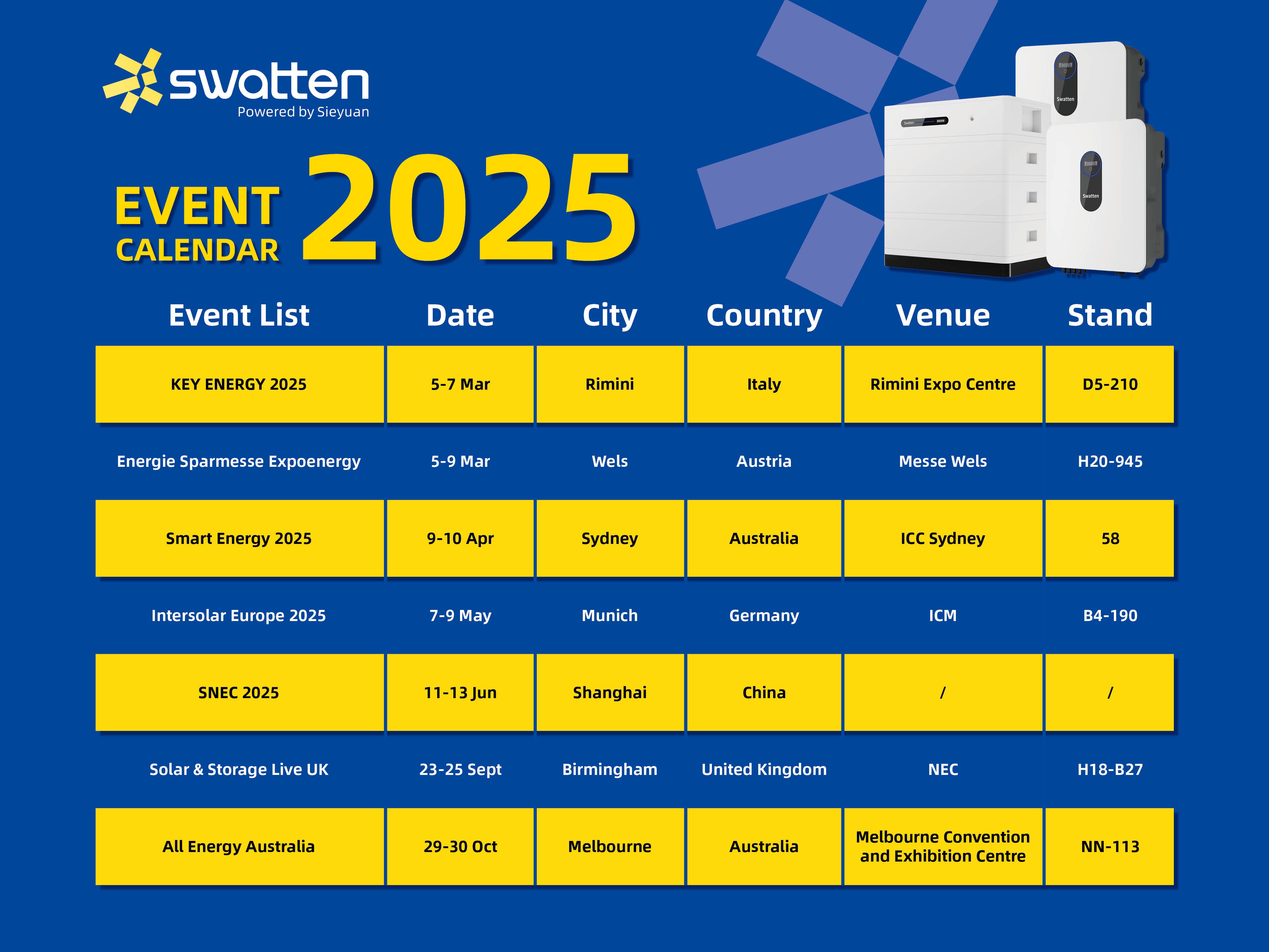 Kalendář z výstavy Swatten 2025