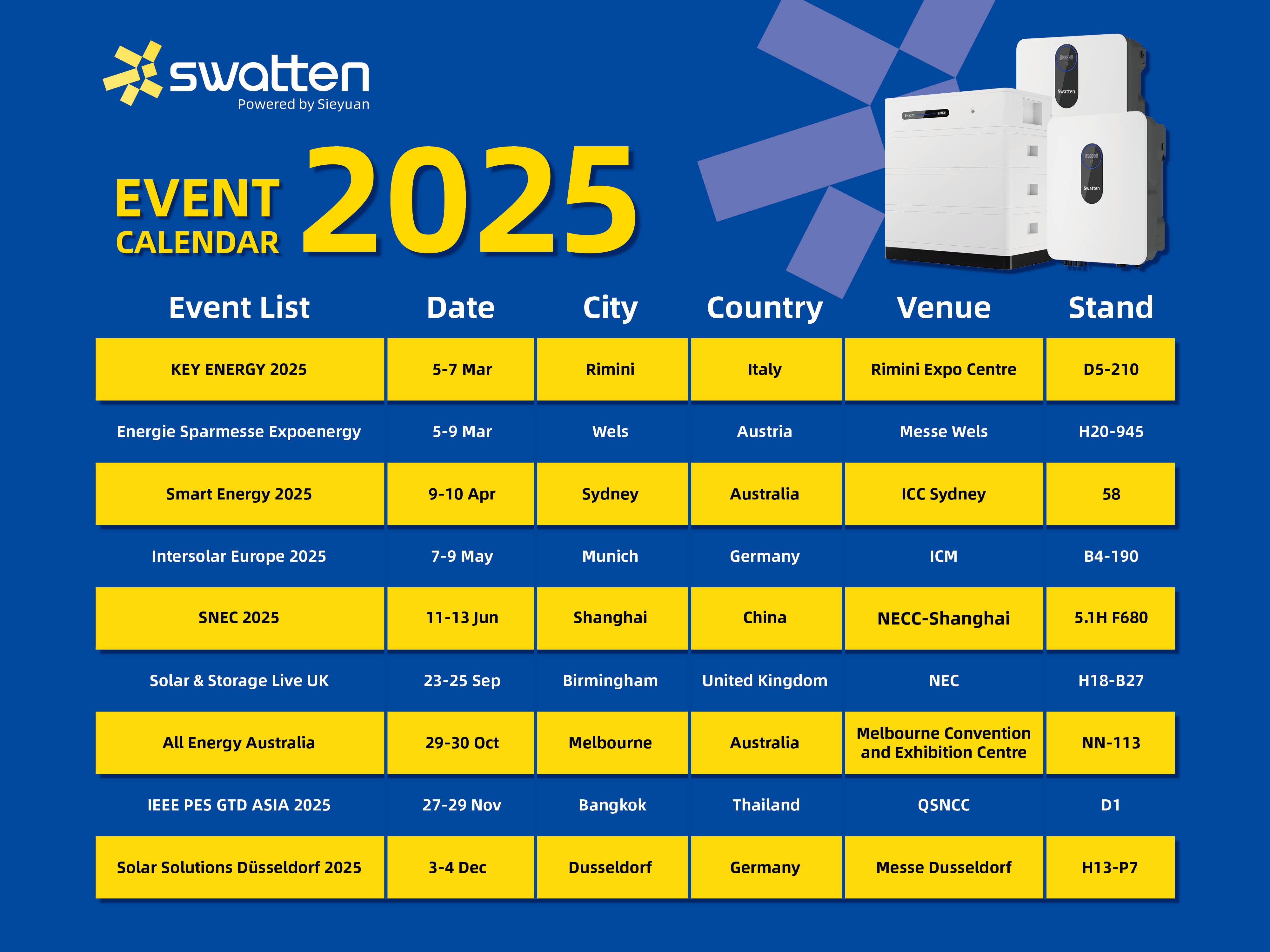 Kalendář z výstavy Swatten 2025